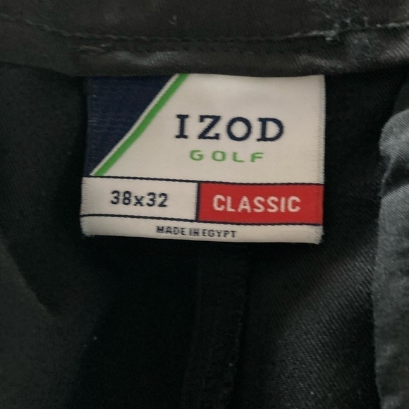 IZOD Golf Pants Mens 36x 30 Classic Fit Black - Picture 5 of 9